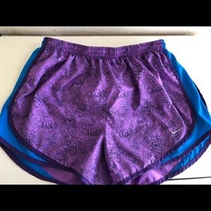 Purple and blue Nike Dri-Fit Running Shorts
